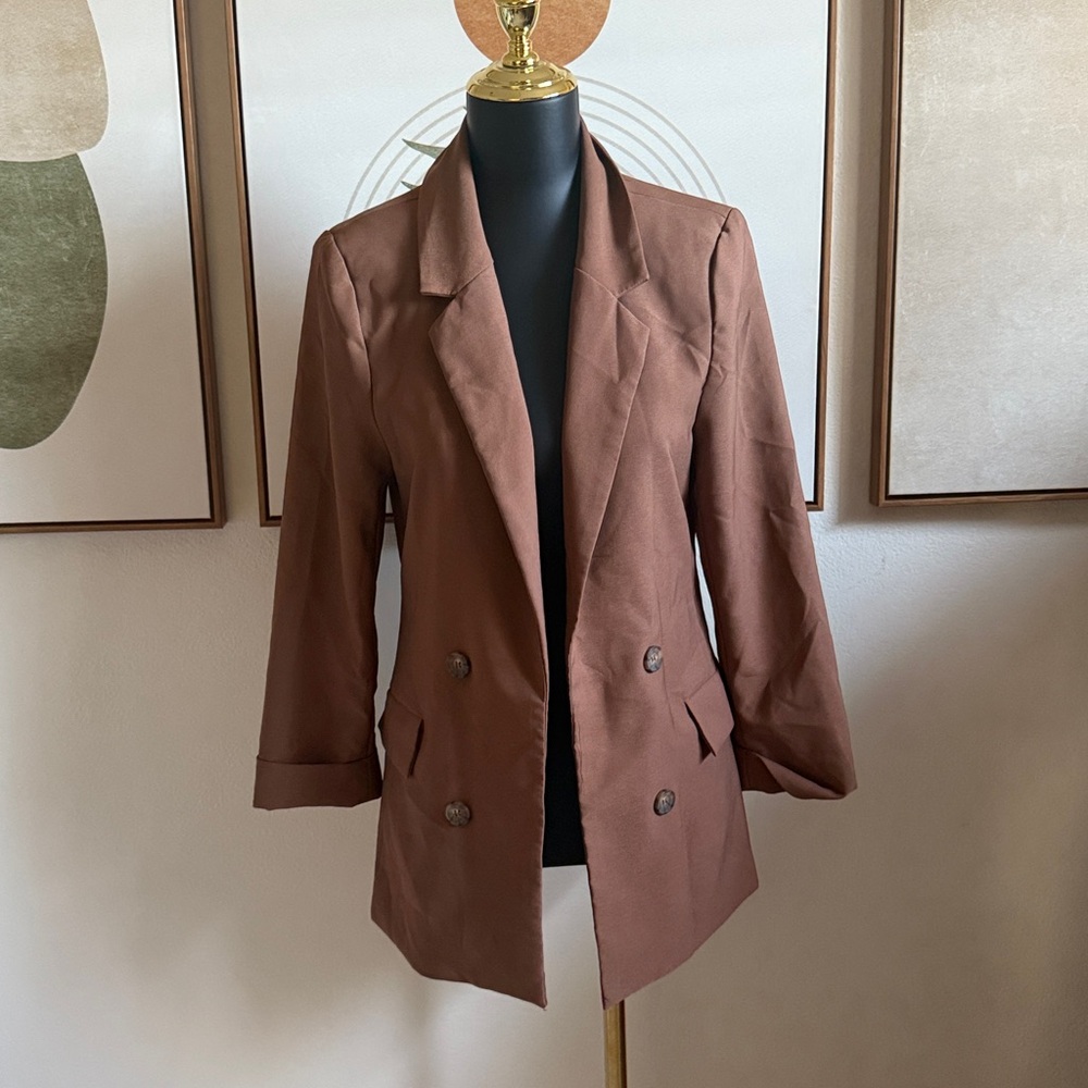 3/$10 Love Tree Brown Open Blazer